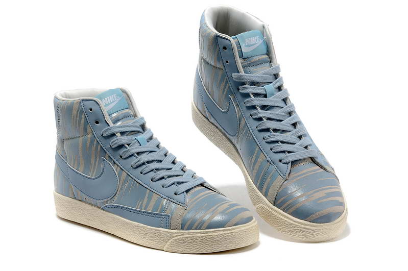 Nike Blazer Mid Suede chaussures des femmes de bleu o la creme (4)
